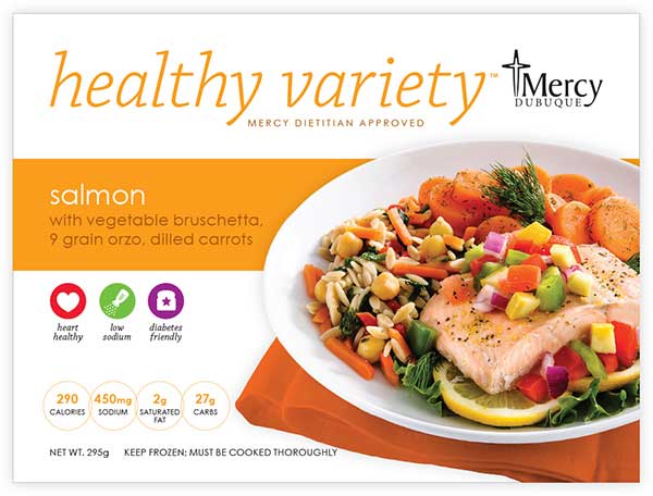 healthy variety salmon meal