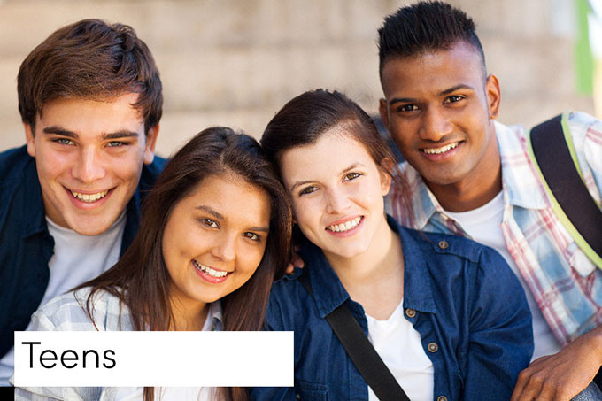 Smiling Group of Teens