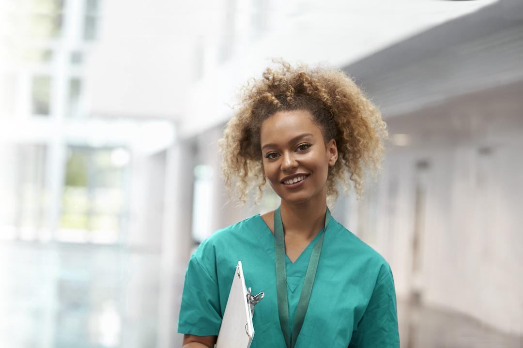 woman in scrubs