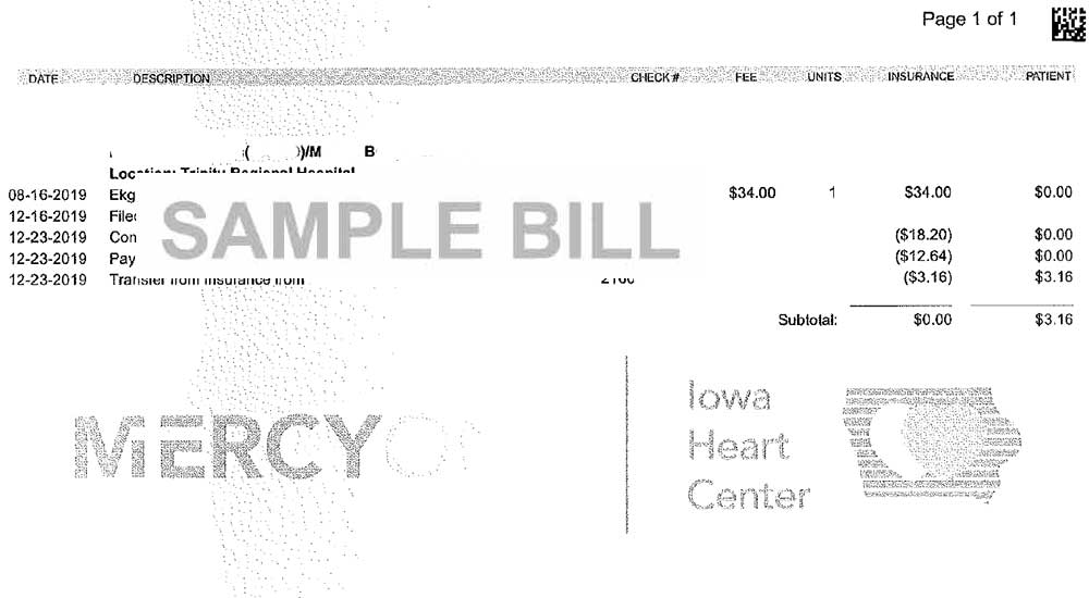 Sample bill iowa heart