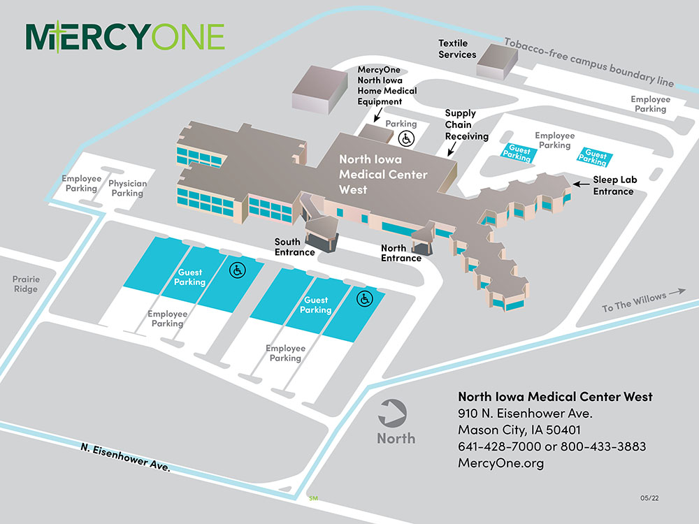 MercyOne North Iowa West Campus Map